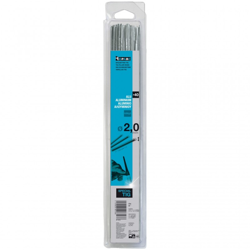 40 BAGUETTES TIG ALU AIMg5 2 0 333mm BLISTER 0 33KG GYS REF 40 BAGUETTES TIG ALU AIMg5 2 0 333mm BLISTER 0 33KG GYS REF